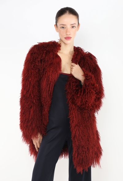 Saint Laurent Rare 1987 Mongolian Shearling Coat - 2