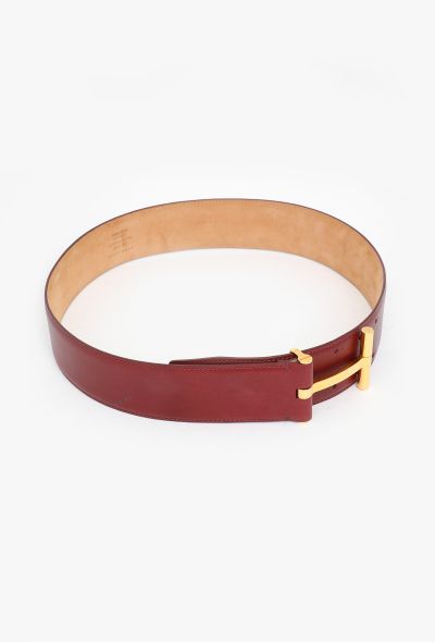 Tom Ford T-Buckle Leather Belt - 2 Tom Ford T-Buckle Leather Belt - 2