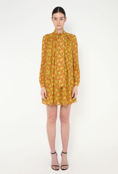 Saint Laurent S/S 2016 Chiffon Lavallière Dress - 1 Saint Laurent S/S 2016 Chiffon Lavallière Dress - 1