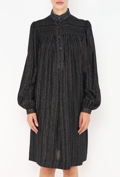 Saint Laurent 1976 Russian Pinstripe Lamé Tunic - 1 Saint Laurent 1976 Russian Pinstripe Lamé Tunic - 1