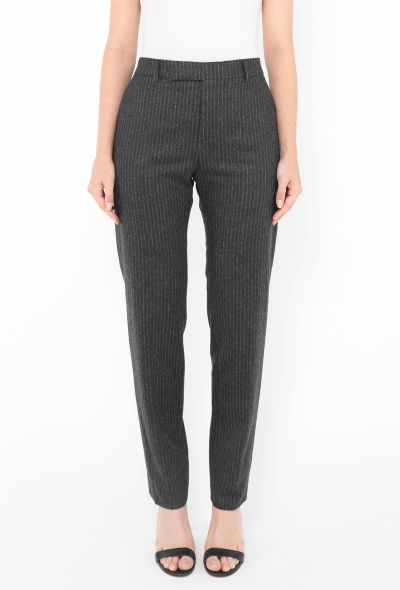 Céline 2024 Felted Pinstripe Trousers - 2 Céline 2024 Felted Pinstripe Trousers - 2