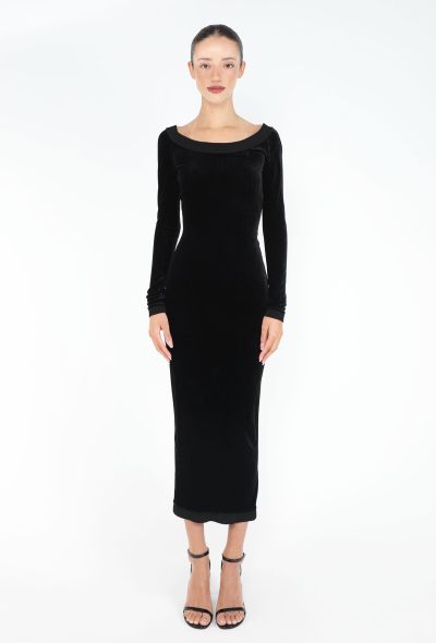 Alaïa STUNNING F/W 1988 Open-Back Velvet Dress - 2