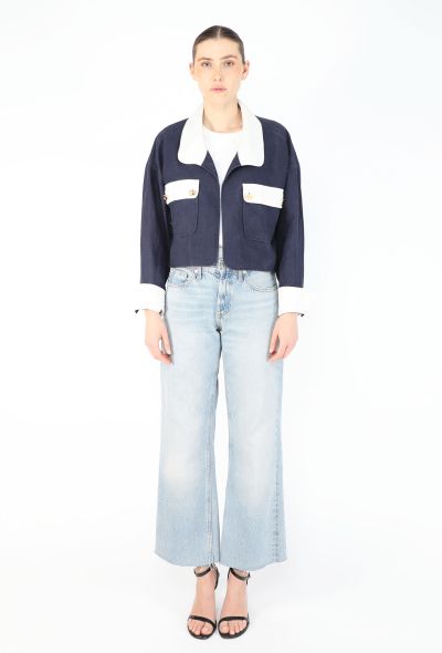 Chanel '80s Marinière Cropped Jacket - 2