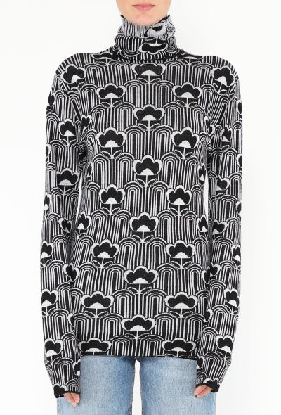 Prada F/W 2021 Floral Jacquard Turtleneck - 1
