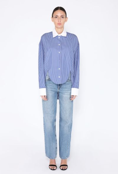 Loewe 2023 Asymmetrical Poplin Button Down - 2