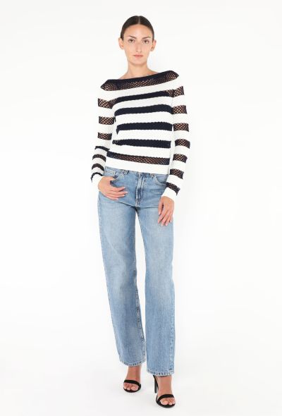 Dior 2020 Open-Knit Marinière Top - 2 Dior 2020 Open-Knit Marinière Top - 2