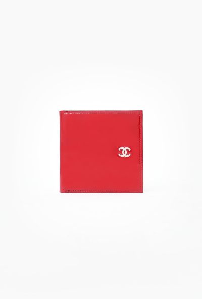 Chanel Red Patent Flap Wallet - 1