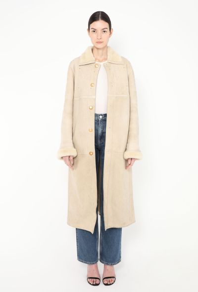 Céline Vintage Suede Shearling-Lined Coat - 2 Céline Vintage Suede Shearling-Lined Coat - 2