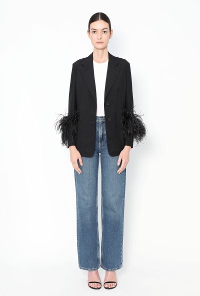 Prada 2017 Ostrich Feather Trim Blazer - 1 Prada 2017 Ostrich Feather Trim Blazer - 1
