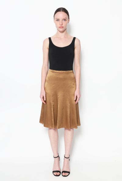                                         Flared Silk Skirt-1