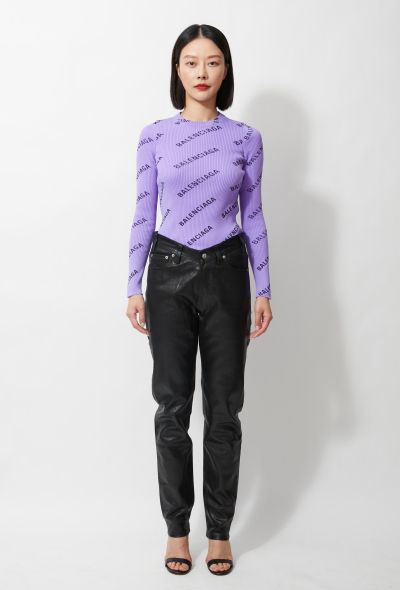Balenciaga F/W 2020 Textured Leather Trousers - 1