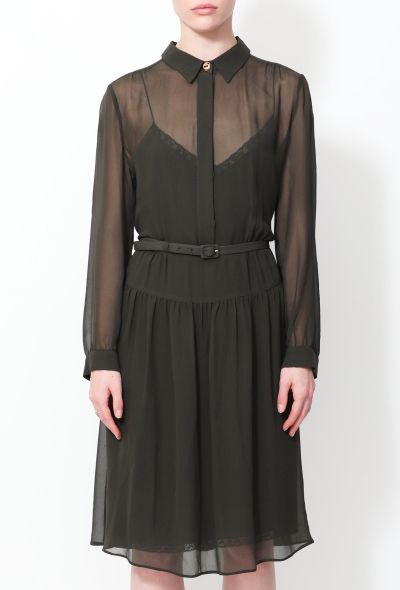                                         2012 Chiffon Belted Dress -2