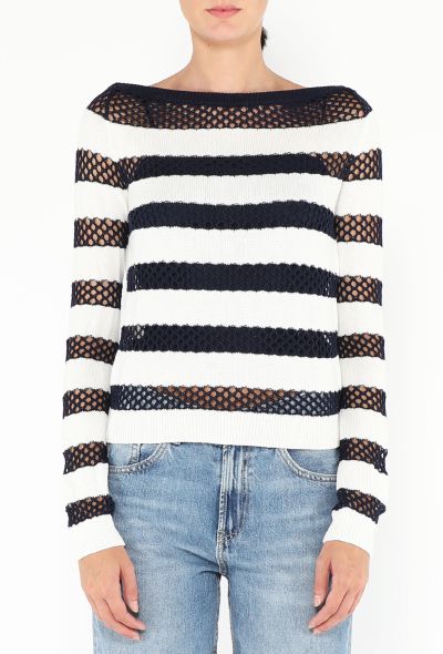 Dior 2020 Open-Knit Marinière Top - 1 Dior 2020 Open-Knit Marinière Top - 1