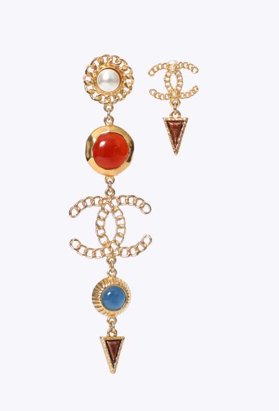 Chanel F/W 2018 Gripoix Chain Drop Earrings - 1