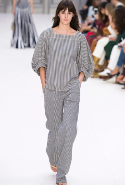 Chloé S/S 2017 Striped Denim Top - 2 Chloé S/S 2017 Striped Denim Top - 2