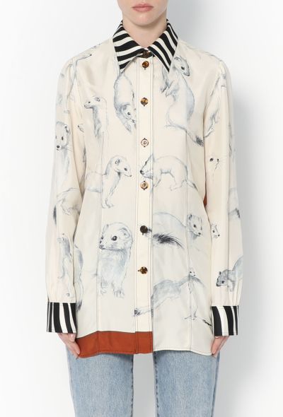 Céline Wonderland Printed Silk Blouse, F/W 2015 - 1