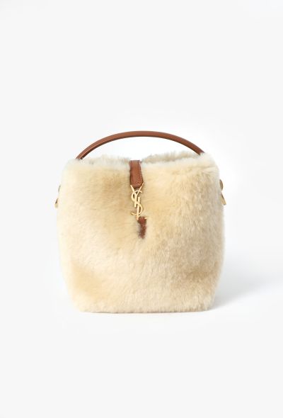 Saint Laurent Le 37 Shearling Bucket Bag - 1