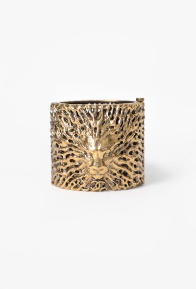 Chanel 2019 Sculpted Lion Head Cuff - 1