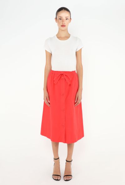 Céline Vintage Belted Poplin Skirt - 2 Céline Vintage Belted Poplin Skirt - 2