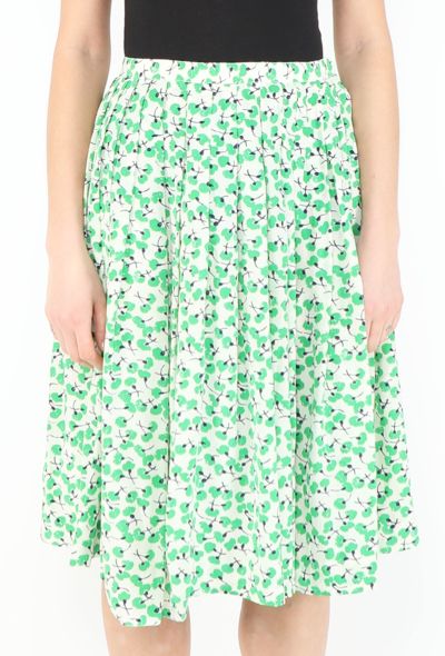 Saint Laurent Late '70s Poppy Pleated Skirt - 2