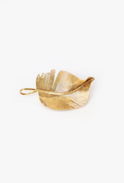 Hermès 18k Yellow Gold Feather Brooch - 1 Hermès 18k Yellow Gold Feather Brooch - 1