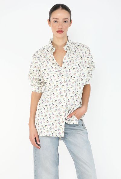 Prada Bird Print Cotton Shirt - 2