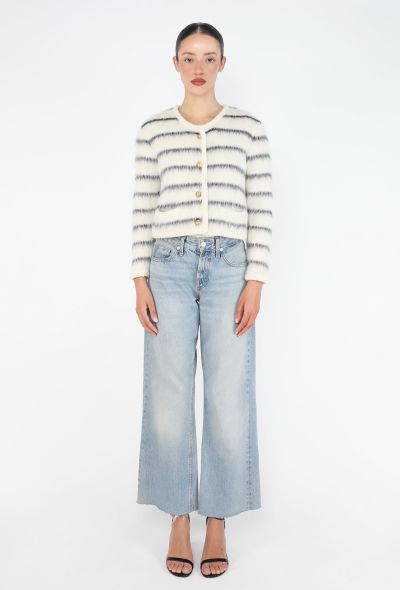 Céline 2023 Brushed Alpaca Marinière Jacket - 2