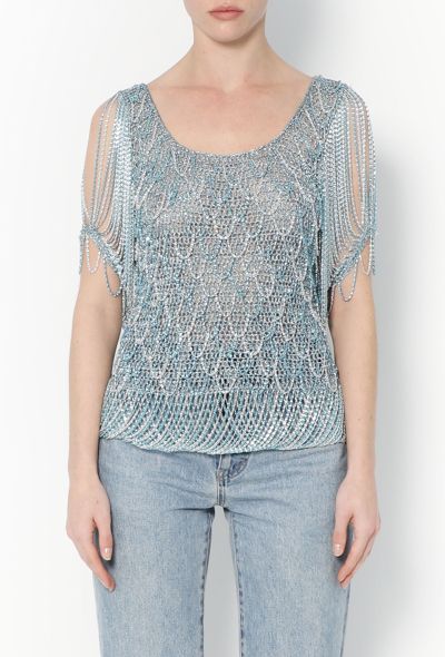 Azzaro COLLECTOR 1973 Metallic Chainmail Top - 1