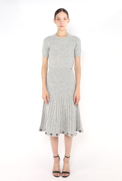 Chanel F/W 2016 Cashmere Eyelet Trim Dress - 2 Chanel F/W 2016 Cashmere Eyelet Trim Dress - 2