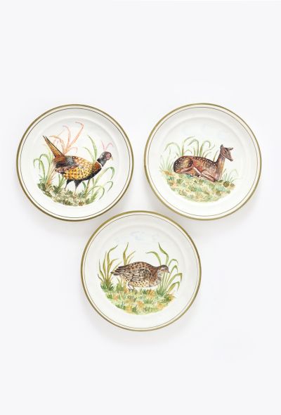 Dior 1950s Hand-Painted Ceramic Plate Set - 1 Dior 1950s Hand-Painted Ceramic Plate Set - 1