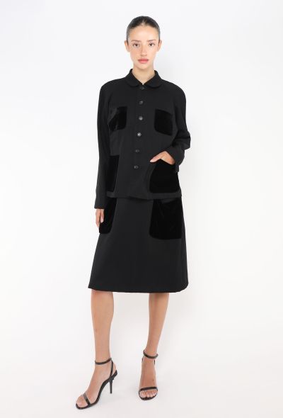 Comme des Garçons '90s Velvet Pocket Mod Ensemble - 1 Comme des Garçons '90s Velvet Pocket Mod Ensemble - 1