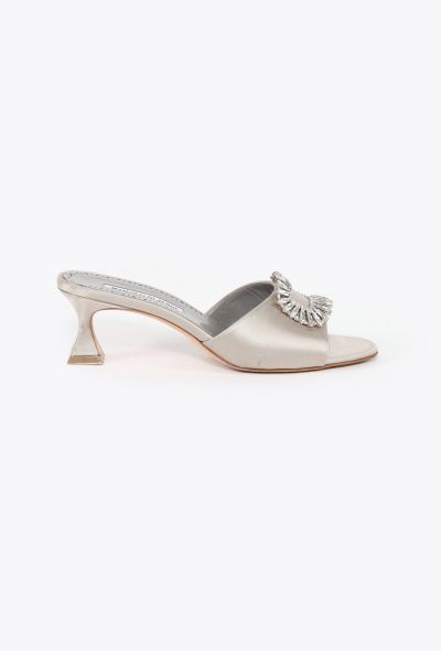 Manolo Blahnik Laalita Satin 50 Mule - 1
