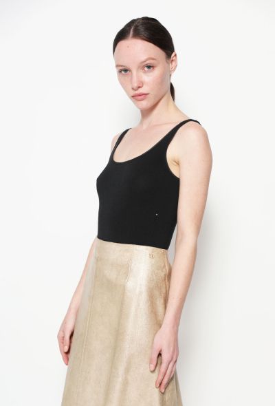 Chanel Metallic Leather Skirt - 2