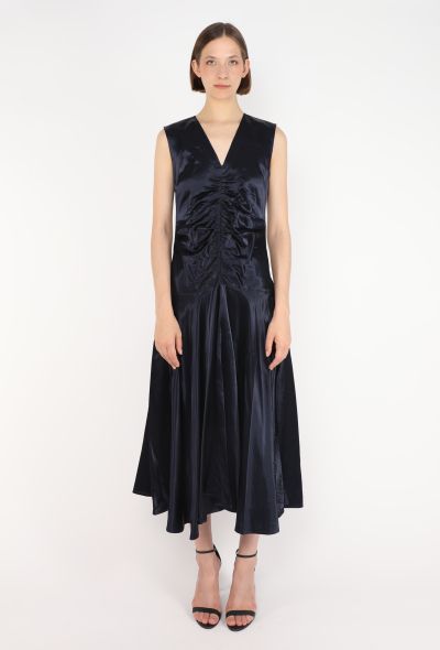 Céline Charmeuse Ruched Dress,  F/W 2016 - 1