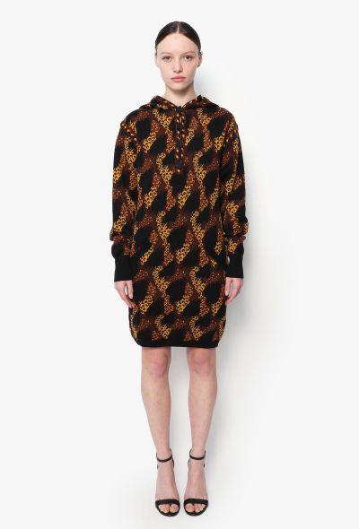                             F/W 1990 Leopard Hooded Dress - 1