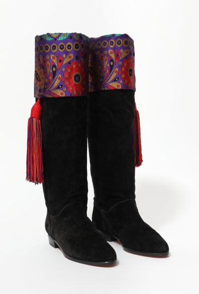                                         RARE '70s Couture Embroidered Tassel Boot -2