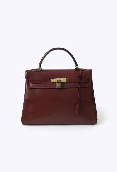 Hermès Vintage 1959 Rouge H Box Kelly Retourné 32 - 1