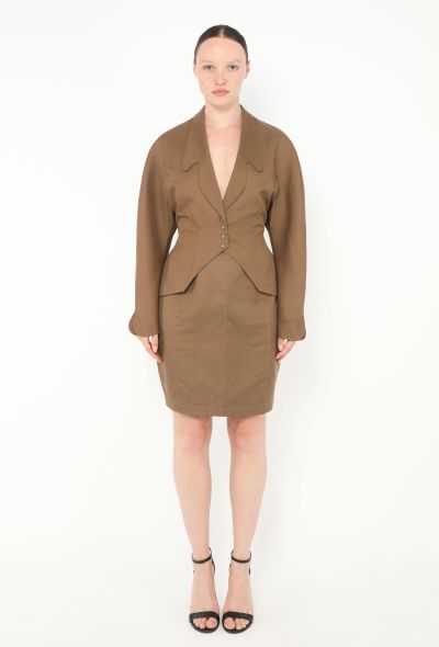 Thierry Mugler Rare 1990 Cinched Blazer Ensemble - 2