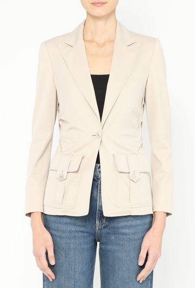 Gucci Tom Ford S/S 2004 Ruched Utility Blazer - 1 Gucci Tom Ford S/S 2004 Ruched Utility Blazer - 1