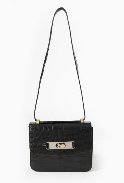 Céline '70s Crocodile Shoulder Bag - 1 Céline '70s Crocodile Shoulder Bag - 1