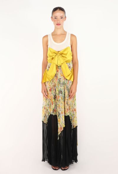 Jean Paul Gaultier Pleated Bow Silk Dress, Spring 2008 - 1