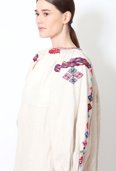                                         Authentic Embroidered Linen Tunic -2