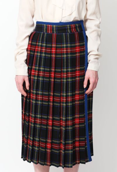                                         '70s Plaid Pleated Wool Skirt-2