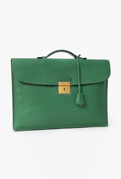 Hermès Vintage Courchevel Quirus Briefcase - 2