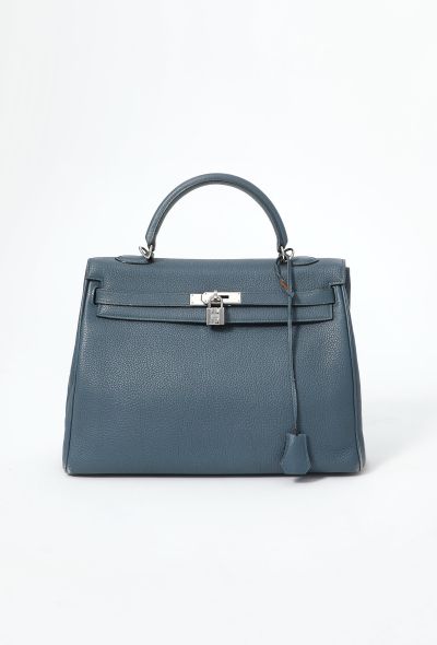 Hermès Blue Clémence Kelly Retourné 35 - 1