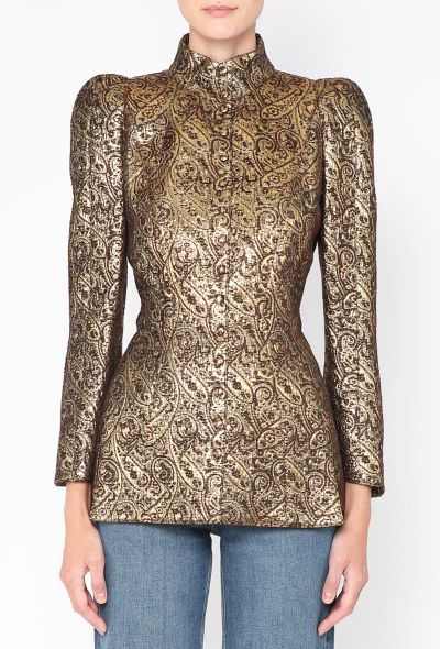 Thierry Mugler STUNNING '80s Lamé Hourglass Jacket - 2 Thierry Mugler STUNNING '80s Lamé Hourglass Jacket - 2