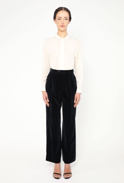 Saint Laurent '70s Straight-Leg Velvet Trousers - 2 Saint Laurent '70s Straight-Leg Velvet Trousers - 2
