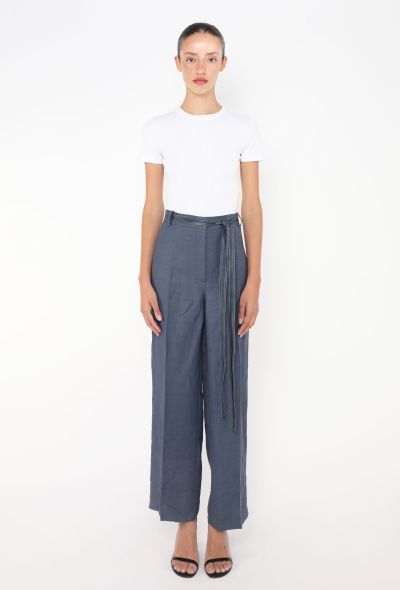 Céline Resort 2018 Belted Linen Trousers - 1
