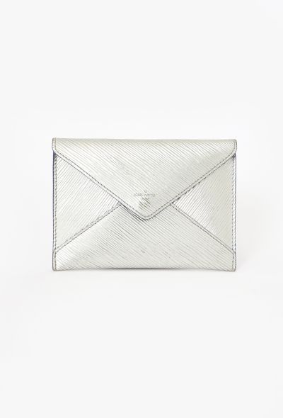Louis Vuitton Silver Epi Envelope Pouch - 1 Louis Vuitton Silver Epi Envelope Pouch - 1