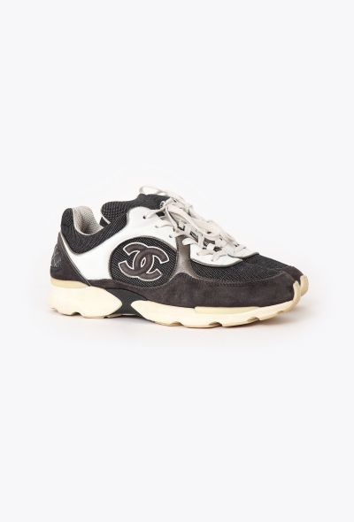 Chanel Panelled Suede 'CC' Sneakers - 2